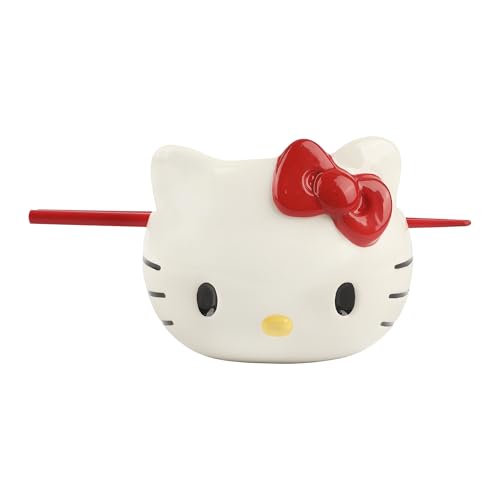 Bioworld Hello Kitty Character Head White Sculpted Ceramic Ramen Bowl