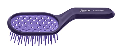 Janeke - Spazzola Curvy Bag Pneumatica Ventilata Da Borsa Viola