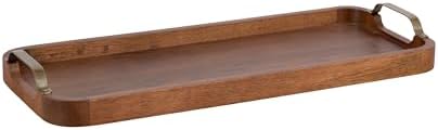 Kate and Laurel Farson Modern Decorative Wood Rectangle Tray with...