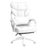 【ネジ仮止め】 Dowinx ゲーミングチェア 上質なPUレザー 連動アームレスト 155度リクライニング 極上の座り心地 人間工学 疲れない 腰痛 通気性 蒸れない 肉厚クッション オフィスチェア デスクチェア chair gaming office chair リクライニングチェア イス チェア 家具 椅子 高さ調節可能 おしゃれ 社長椅子 ​ライトホワイト LS-66B4-04A