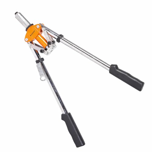 Image of Eastman Hand Riveters 509 mm Pop Rivet Gun Fast Hitting Professional Chrome Handled Riveting Tool for Metal Furniture Automotive Home Workshop (E-3012)