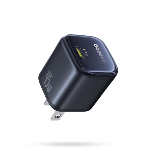 Baseus 45W Charger, PicoGo C1 USB C Charging Block Fast Charging, Compact Type C Wall Charger for iPhone 17/16/15/14/13/12 Series, Galaxy Series, MacBook Etc