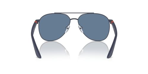 Emporio Armani Boys' EK2001 Aviator Sunglasses, Matte Blue/Dark Blue, 53 mm4