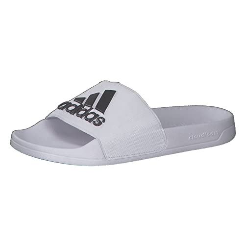 Adilette Shower Slides adidas claquettes de bain unisexes en blanc et noir
