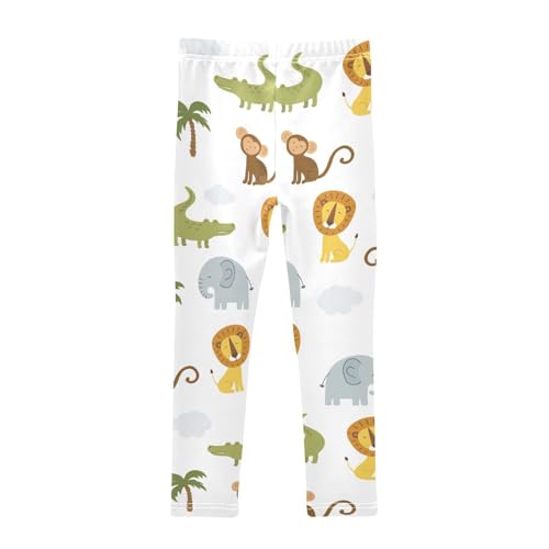 Cute Wild Animal Girls Leggings,Workout Leggings for Girls Toddler Athletic Legging Size for 3-10T2