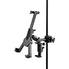 OnStage TCM1500 Tablet/Smartphone Holder (Setup for Tablets, Computers, E-Readers, Smartphones, and Phablets, Clamp Mount, Nonslip Padding, Adjustable Angle and Rotation, External Battery Holder)