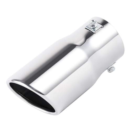 Silencieux d'échappement universel 6.3cm en acier inoxydable droit pour voiture