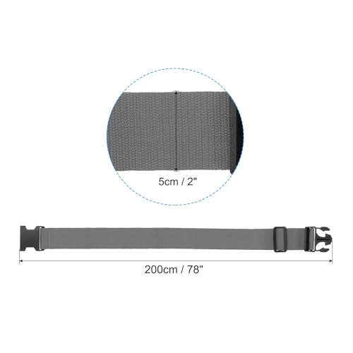 Image of PATIKIL Luggage Strap with Luggage Tag and Loop 78 inchx2 inch, 3 Set Adjustable Suitcase Belt for Travel Packing Bag Closure Identify, Gray