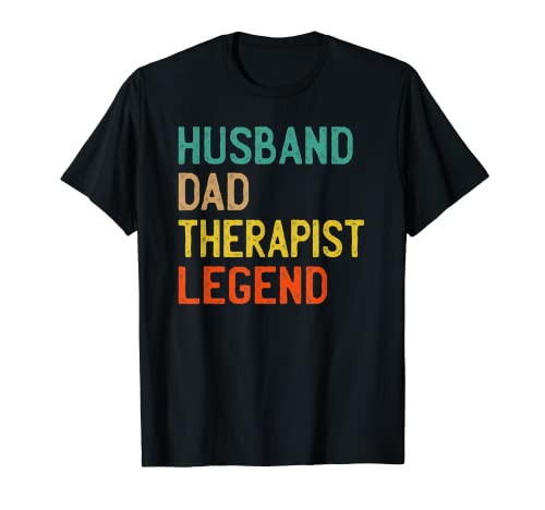 Hombre HUSBAND DAD THERAPIST LEGEND - FATHERS DAY Camiseta