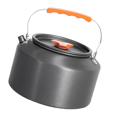 Macetas de camping, calderas de agua, de aluminio, para exteriores, tetera portátil, para colgar, utensilios de cocina para camping, viajes