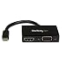 Produktbild Reise-A/V-Adapter: 2-in-1 mini DisplayPort auf HDMI und VGA mini DisplayPort auf HDMI Dongle - HDMI-Port - Mini-DisplayPort-Adapter - Mini-DisplayPort-Hub - Mini-DisplayPort-Splitter (MDP2HDVGA)