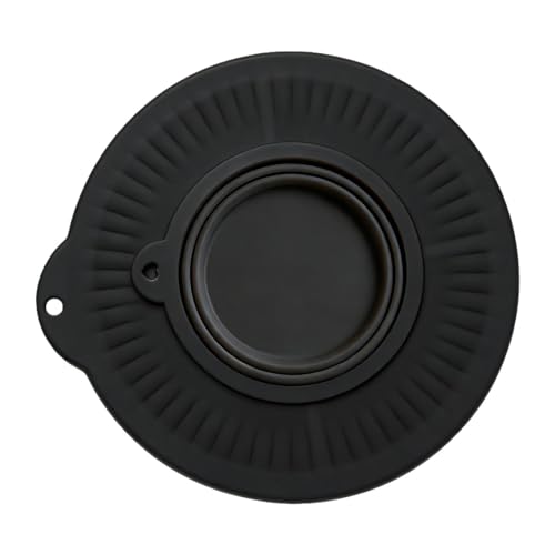 KESOTO 2 Piezas Revestimiento de Silicona para Batidora Accesorio Plegable Tapa Antisalpicaduras Y Protector para Batidoras de 4.5-5QT Fácil de Limpiar, Negro, Individual