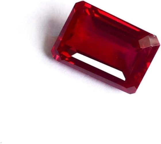 20-22Ct Natural Red Ruby Emerald Shape Certified faceted Loose Gemstone of Jewellery Making