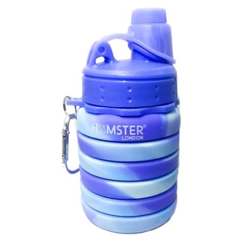 Image of HAMSTER London Silicone Expandable and Foldable Water Bottle for Kids 500ml (Light Purple)
