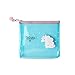 Produktbild Einhorn-Bleistift-Kasten Transparent Reißverschluss Bleistift-Beutel PVC-Bleistift-Kasten Wasserdichter Schulbedarf Für Kinder Blau