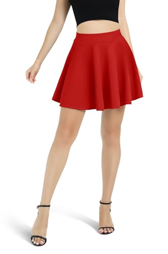 Image of Urban CoCo Women's Basic Versatile Stretchy Flared Casual Mini Skater Skirt