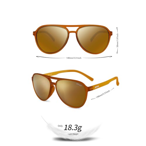 Image of Jefoo Polarized Aviator Sunglasses for Women Men Retro Trendy Sports Sunglasses for Outdoor UV400 Protection