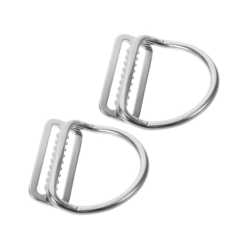 Gogogmee 2pcs D Ring Clips with Knurled Design for Secure Underwater Gear Attachment and Easy Adjustments