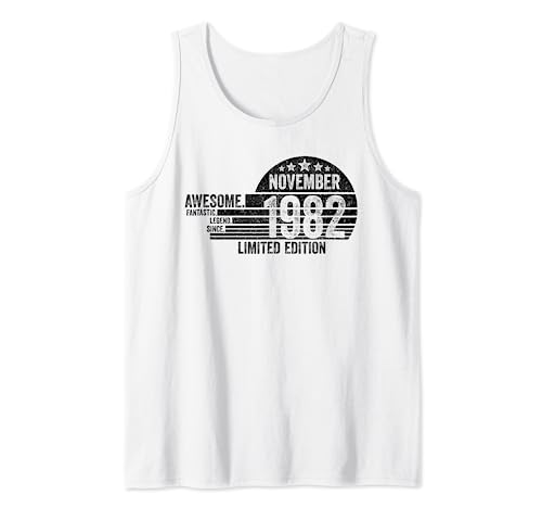 Regalo De Cumpleaños, Impresionante Desde Noviembre 1982 Camiseta sin Mangas