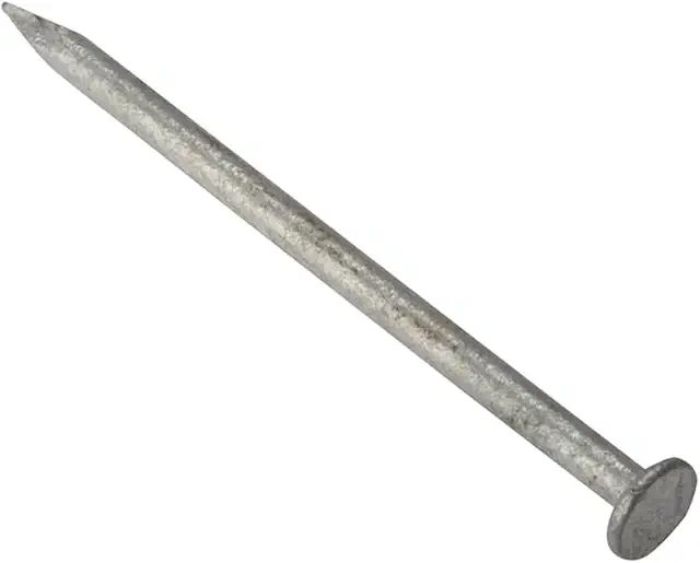 Galvanized Round Head Nails - 2.65x50mm, 500g Bag for Wood & Construction