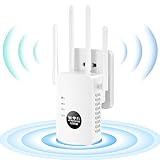 WiFi Repeater,WiFi Extender Signal Booster, 1200 Mbps Covers Up to 12880 Sq.ft and 60 Devices,WiFi Booster Dual Band 5GHz&2.4GHz for Home with Ethernet Port (White)