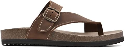 WHITE MOUNTAIN Women's Carly Footbed Sandal, Brown/Leather, 8 M | Image 2
