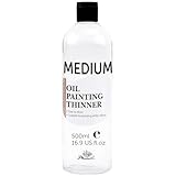 PHOENIX Oil Paint Thinner 500ml - 16.9 Fl Oz. Oil Brush Cleaner, Odorless Painting Diluent, Mineral Spirits...