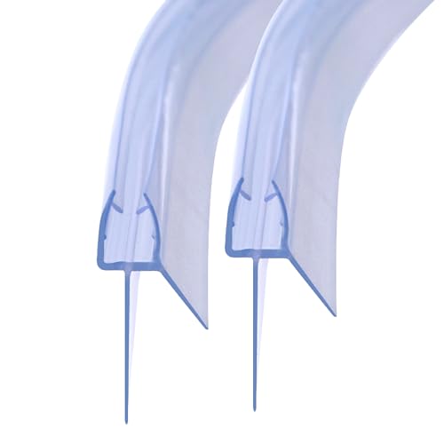KOOBON Guarnizione per doccia curva, 2 x 80 cm, spessore vetro 4/5/6 mm, guarnizione di ricambio precurva, per doppia doccia rotonda, bagno