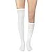Womens Athletic Socks Thigh High Socks Running Outdoor Sports Socks Casual Long Stockings 1 Pack Pure White
