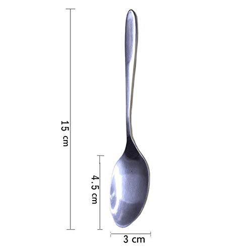 10 PC cuillères à café de cuillère en acier inoxydable Petit Pack Of Ten Restaurant Bar Scoop Kitchen Tools Sets # 3f28 Vaisselle @Y (Color : Silver)
