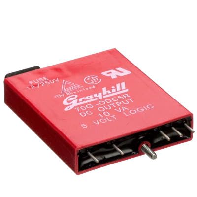 70G-ODC5R, DC Output Module, Digital, Logic Vs: 5VDC 10mA, Load V: 0-120VAC 0-100VDC Switching: 0.5A, Turn On/Off: 1mS