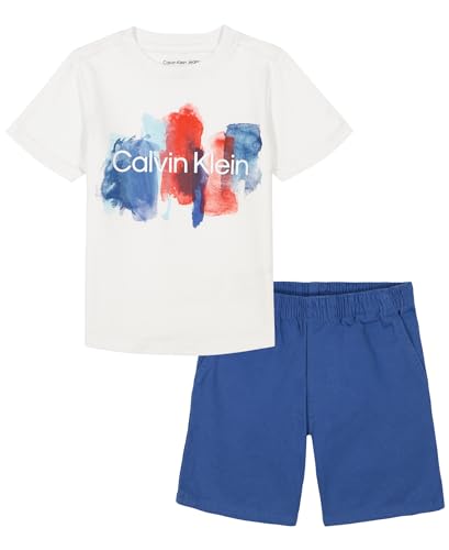 Image of Calvin Klein Boys' 2-piece Short Sleeve T-shirt and Shorts Set