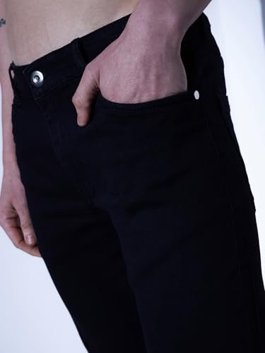Image of Hubberholme Men's Stretchable Slim Fit Jeans - Casual Cotton Jeans for Men