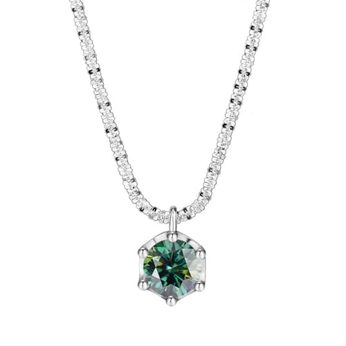 Pendentif moissanite ronde pour femme à porter au quotidien avec élégance