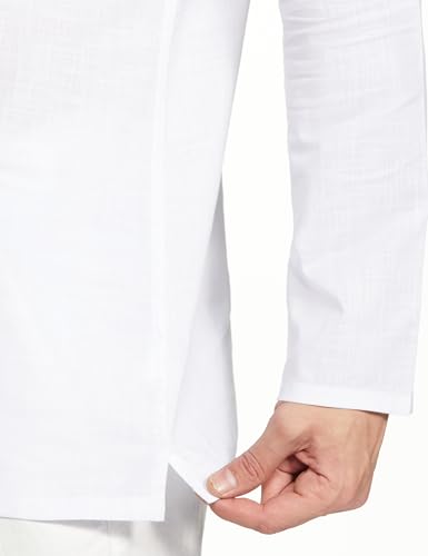Image of Amazon Brand - Symbol Men's 100% Cotton Solid Short Length Casual Kurta - Regular Fit (Available in Plus Sizes)