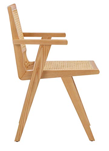 Safavieh Couture Home Collection Hattie Natural French Cane Living Room Dining Arm Chair (Set Of 2) Sfv4115B-Set2 #TOP18