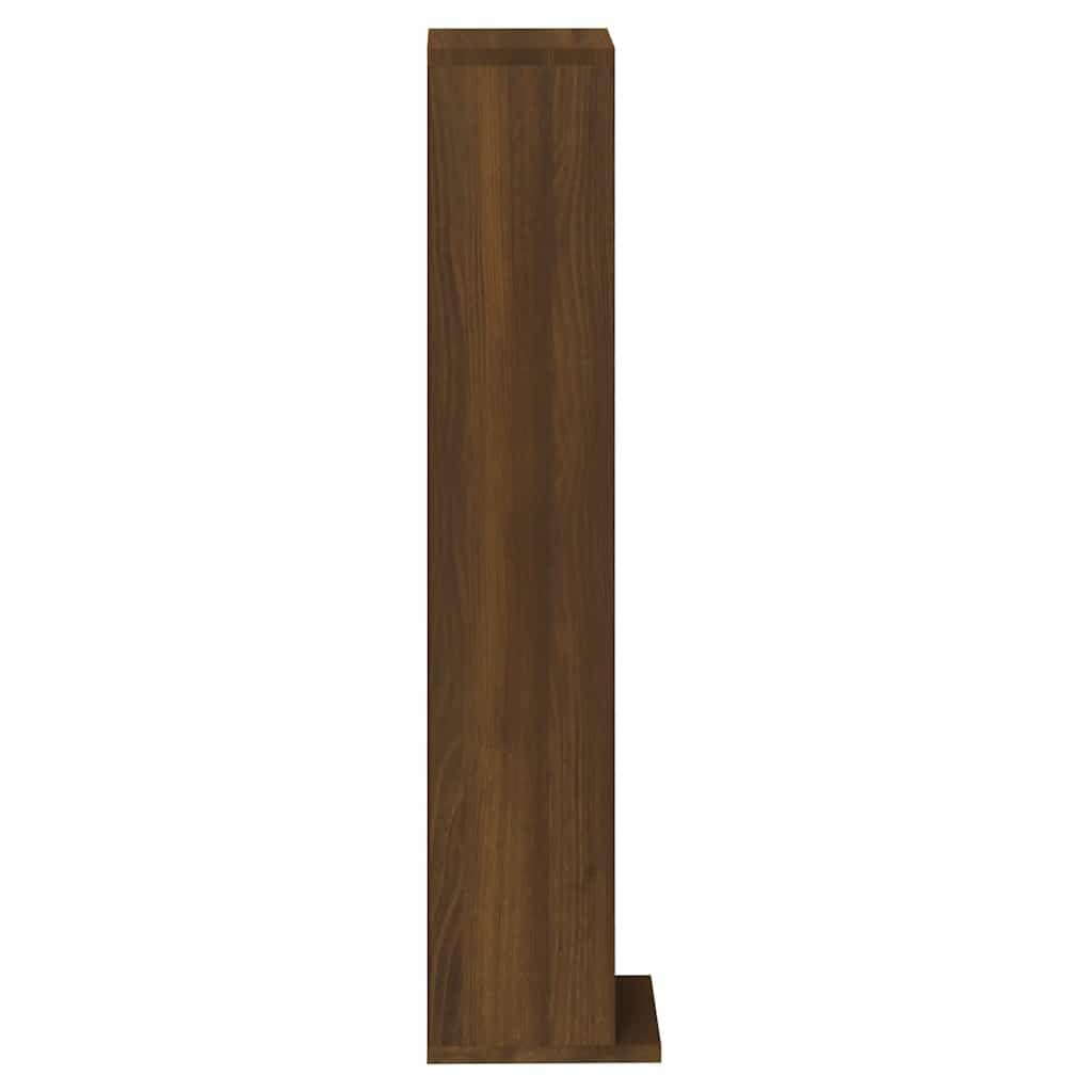 vidaXL Mobile Porta CD Rovere Marrone 21x20x88 cm in Legno Multistrato