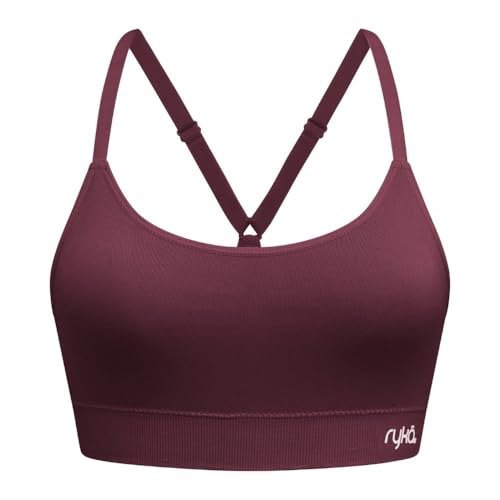 Ryka Women's Katharina Seamless Yoga Racerback Sports Bra, Sostén Deportivo, Removable Pads, 3 Pack2