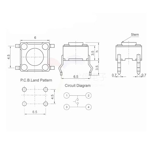 Interruptores táctiles 6x6x5 mm para solucionar fallos de botones en electrónica 2