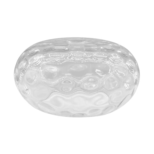 Image of 11 inch Hammered Glass Shade Replacement for E26 Pendant Light, Chandelier, Table Desk Floor Lamp and Wall Sconce, Clear Transparent Lampshade for Vanity Light, Dia 11 inch, Height 5.5 inch, Fitter 1.65 inch