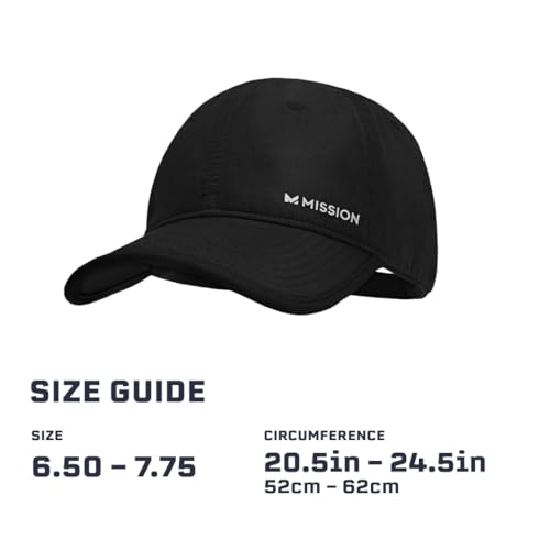 Image of MISSION Cooling Performance Hat, Unstructured Low-Profile Adjustable Fit - UPF 50 - for Running, Workouts & Outdoors