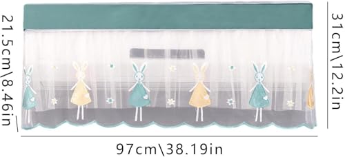Image of Designer Embroidery Air Conditioner Dust Cover - Decorative Protective Cover for Indoor Split AC Unit | for Home Decor & AC Protection (Pack of 10)(Multicolor)