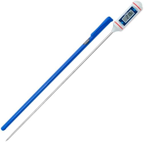 Digi-Sense Calibrated Long Stem Digital Pocket Thermometer, 8" L, -58 to 302F/-50 to 150C