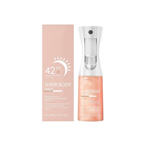Sonnenschutzspray LSF42 Wasserfest Natur-Formel,sonnenschutz body mist,200ml Aerosol für Gesicht & Körper
