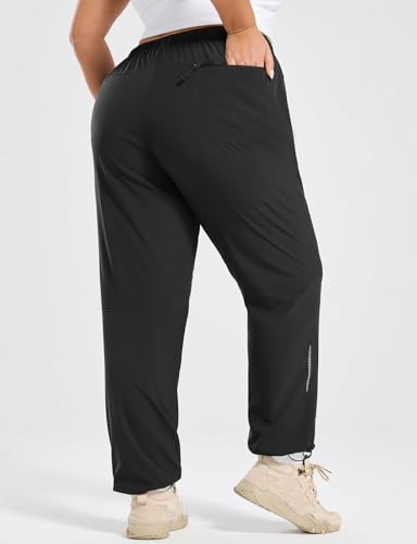 baleaf Plus Size Pants for Women Hiking Cargo Water Resistant UPF 50+ Cargo Joggers Zipper Pockets2
