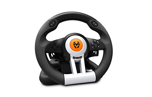 K-Wheel – Volante da Gaming con Pedali, Leva del Cambio e Palette – Vibrazione Realistica, Rotazione a 180°, 12 Pulsanti – Compatibile con PC, PS4, Xbox One e PS3 – USB Multipiattforma - Controller - Immagine 2