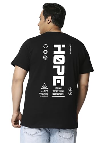 T-shirt en coton Bewakoof 3XL avec imprimé graphique durable et finitions col rond soignées