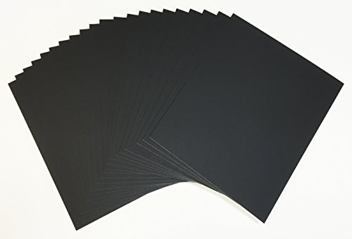 Crescent Creative Products Crescent Matboard, Smooth Black, Cream Core, Bulk Pack, 40 Count, 9" x 12" Size, 9" by 12"