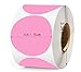 4 Inch Large Pink Circle Thermal Labels, Self-Adhesive Round Inventory Stickers, Multi-Purpose Round Roll Thermal Printing Stickers for Business and Domestic Use-300 Labels/Roll