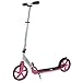 Mach1 Kick Scooter in alluminio, grandi ruote da 200 mm, per adulti e bambini, pieghevole (XL, bianco e rosa)